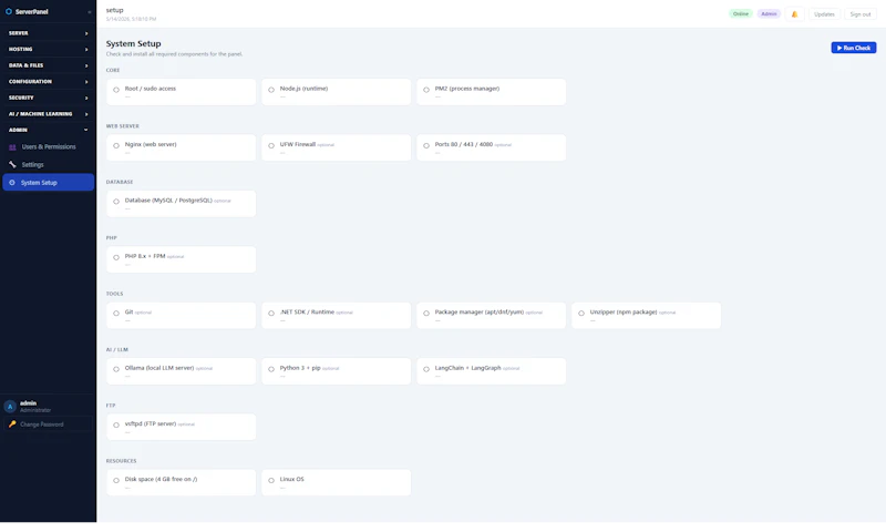 Nettpanel — Linux Server Management screenshot 2