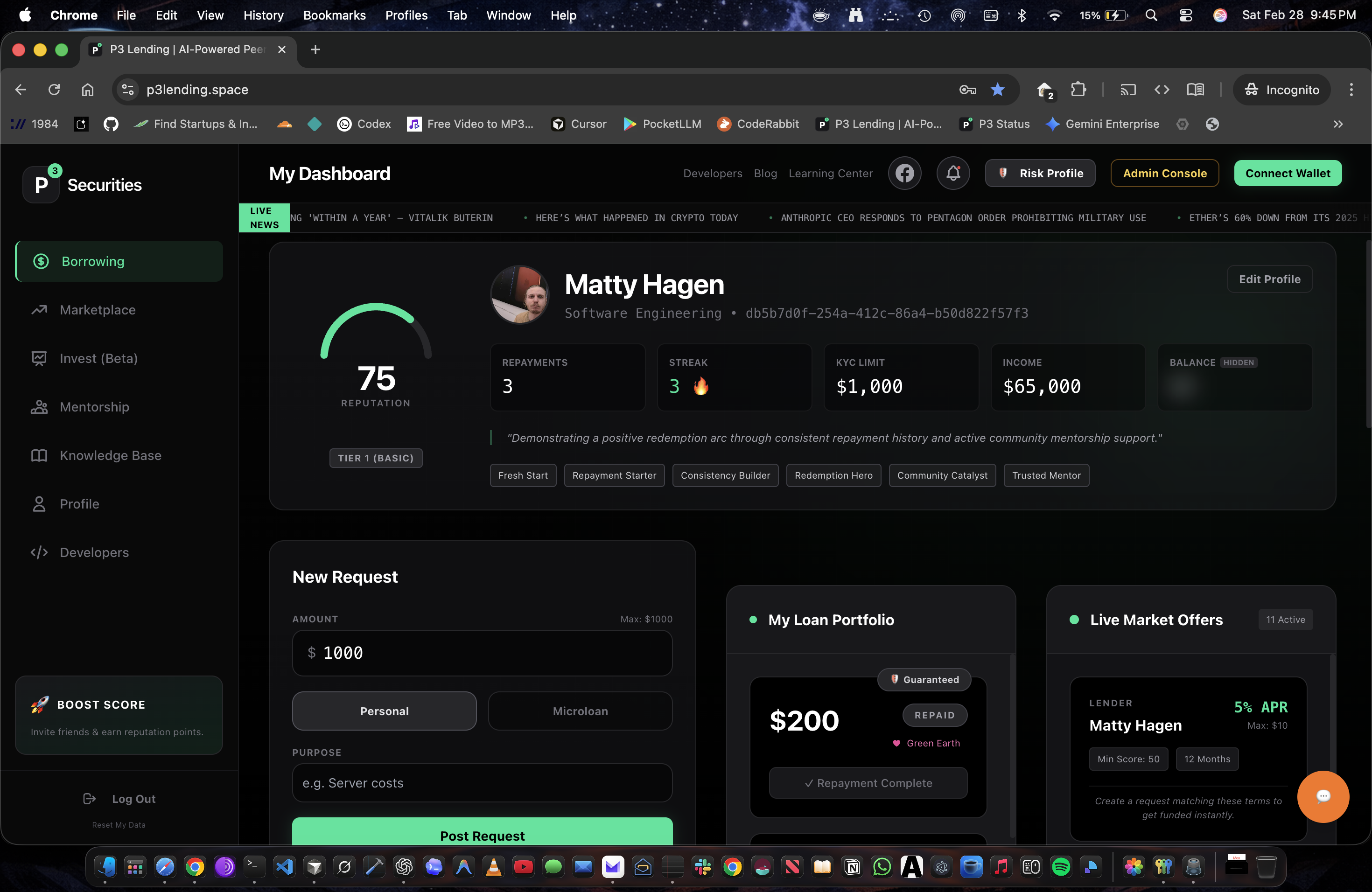 P3 Developer Dashboard gallery image
