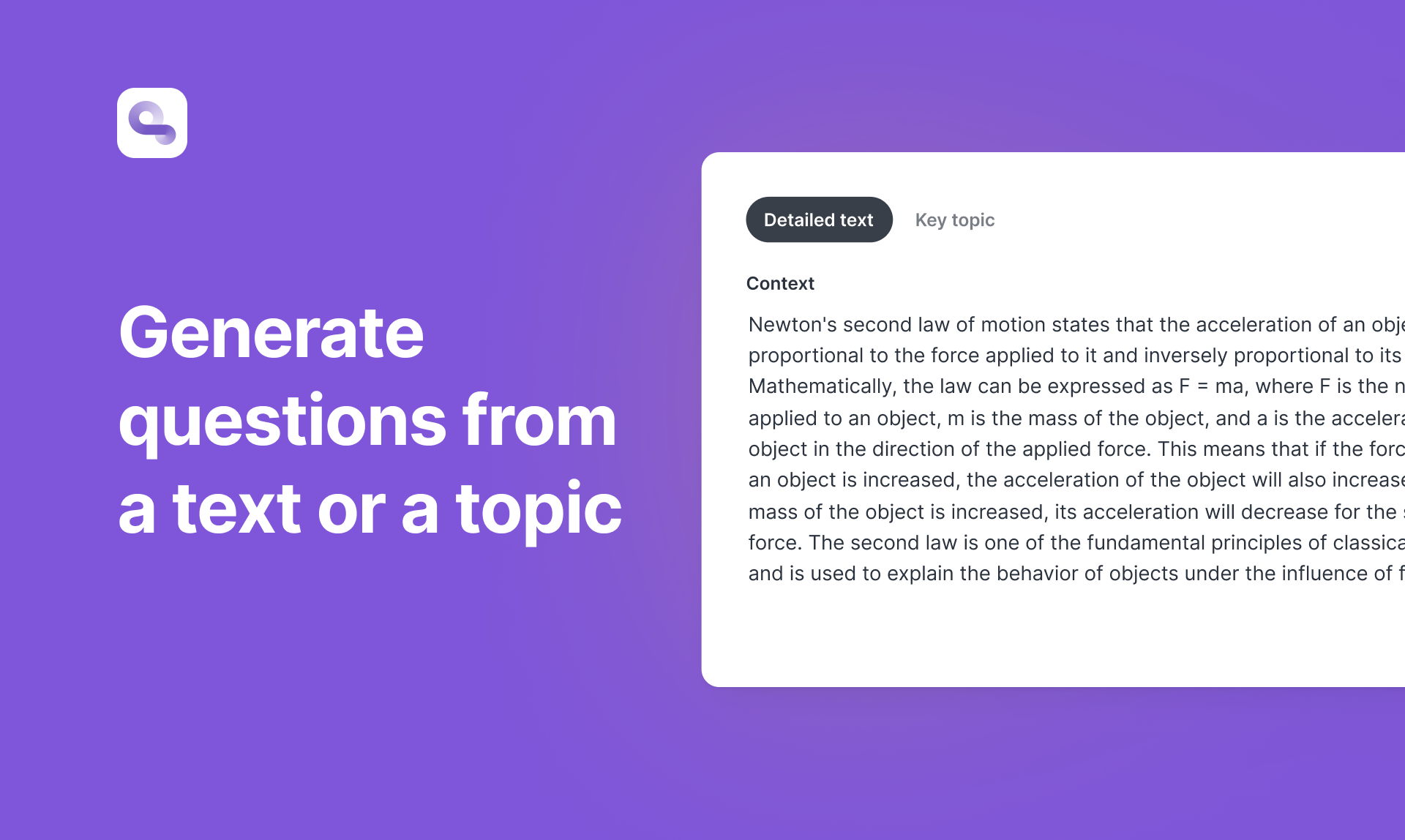 startuptile AI Questions Generator-Generate questions from any text or topic