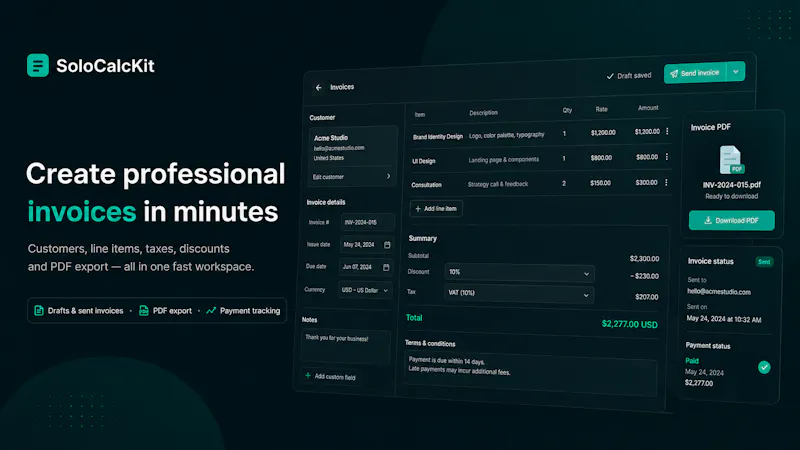 SoloCalcKit screenshot 2