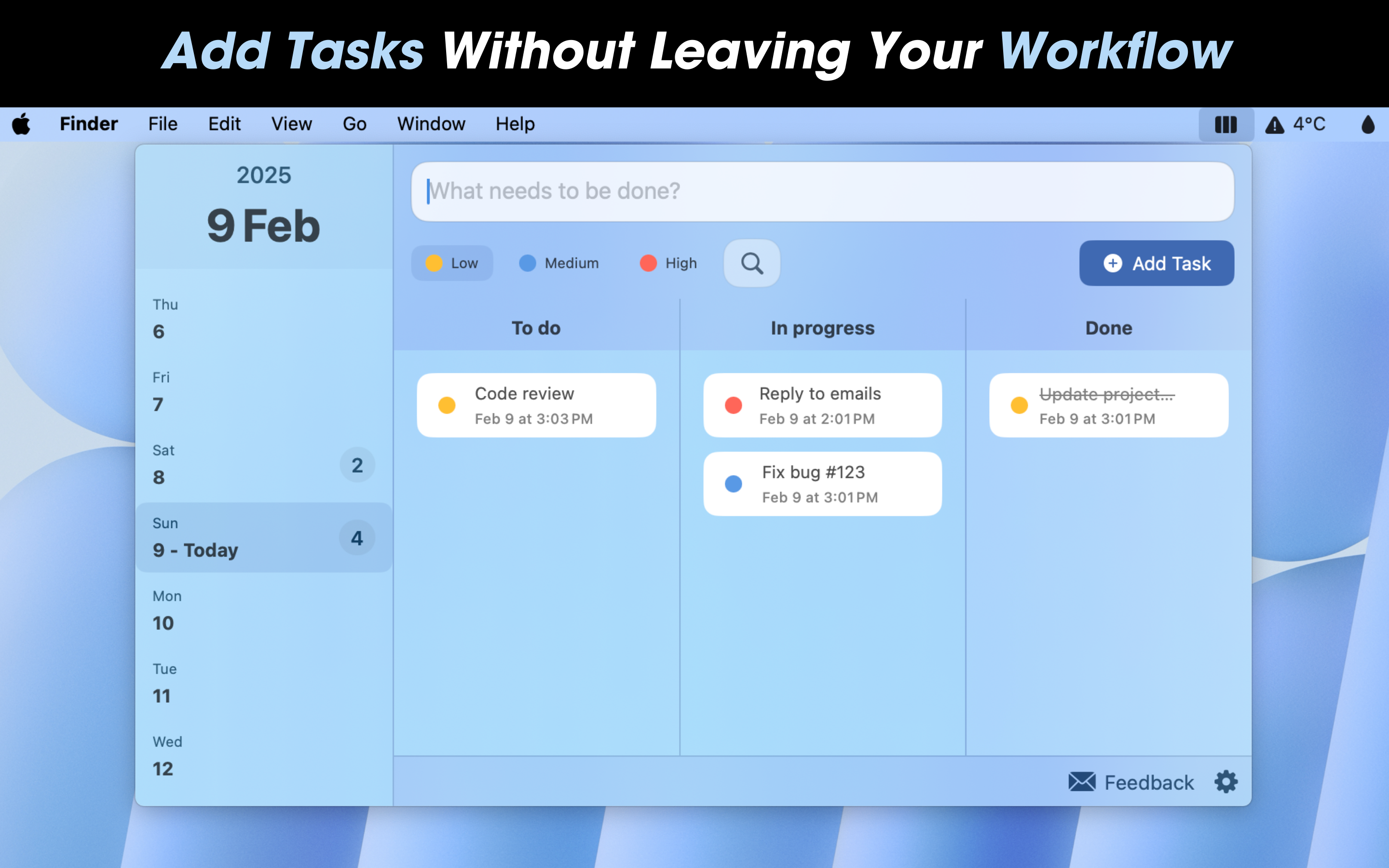 माइनुटोडो - Kanban आपके मेनू बार से सही बोर्ड मीडिया 3