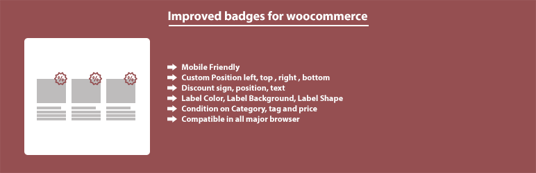 Improved badges for woocommerce
