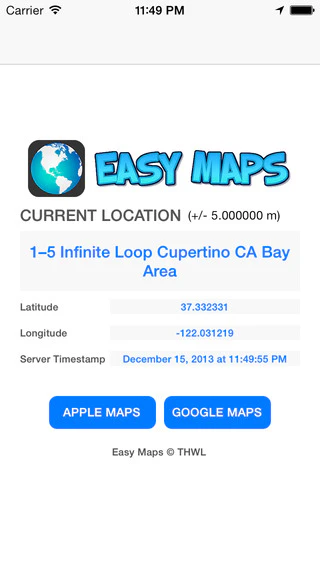 Easy Maps - Apple & Google Edition, Know Where You Are