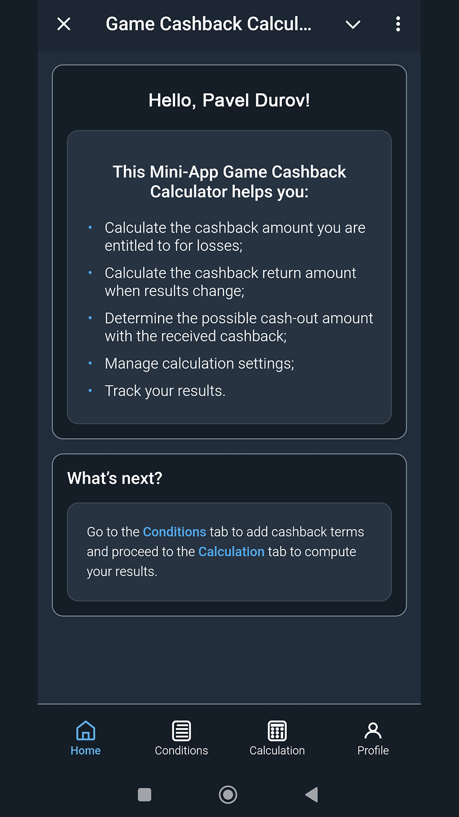 Game Cashback Calculator gallery image