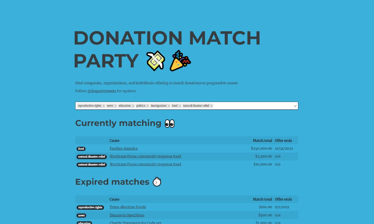 Donation Match Party media 1