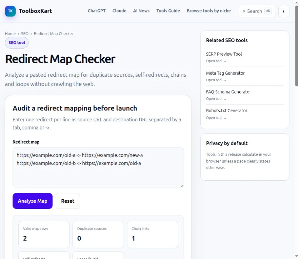 Redirect Map Checker gallery image