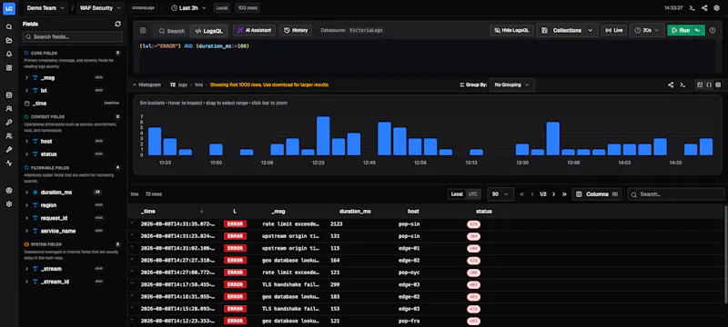 Logchef screenshot 8