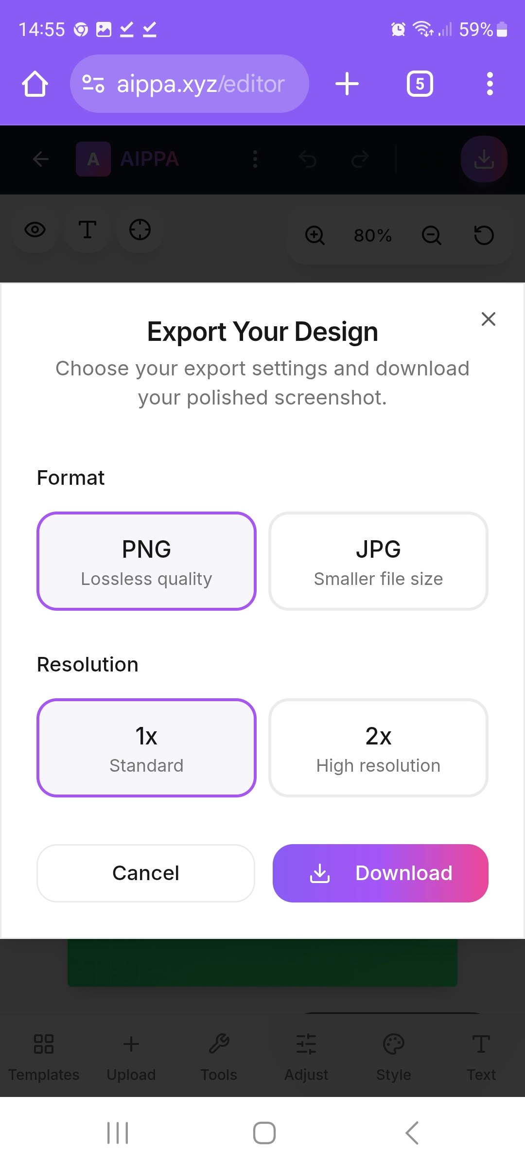 AIPPA - Screenshot 3 showing product features and functionality