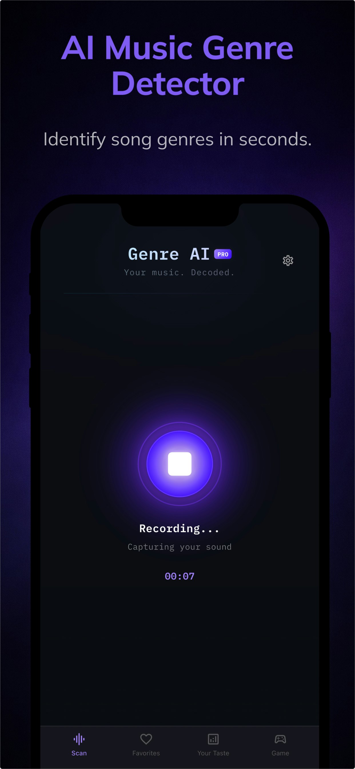 Genre AI: Music Genre ID - Main product screenshot demonstrating key features and user interface