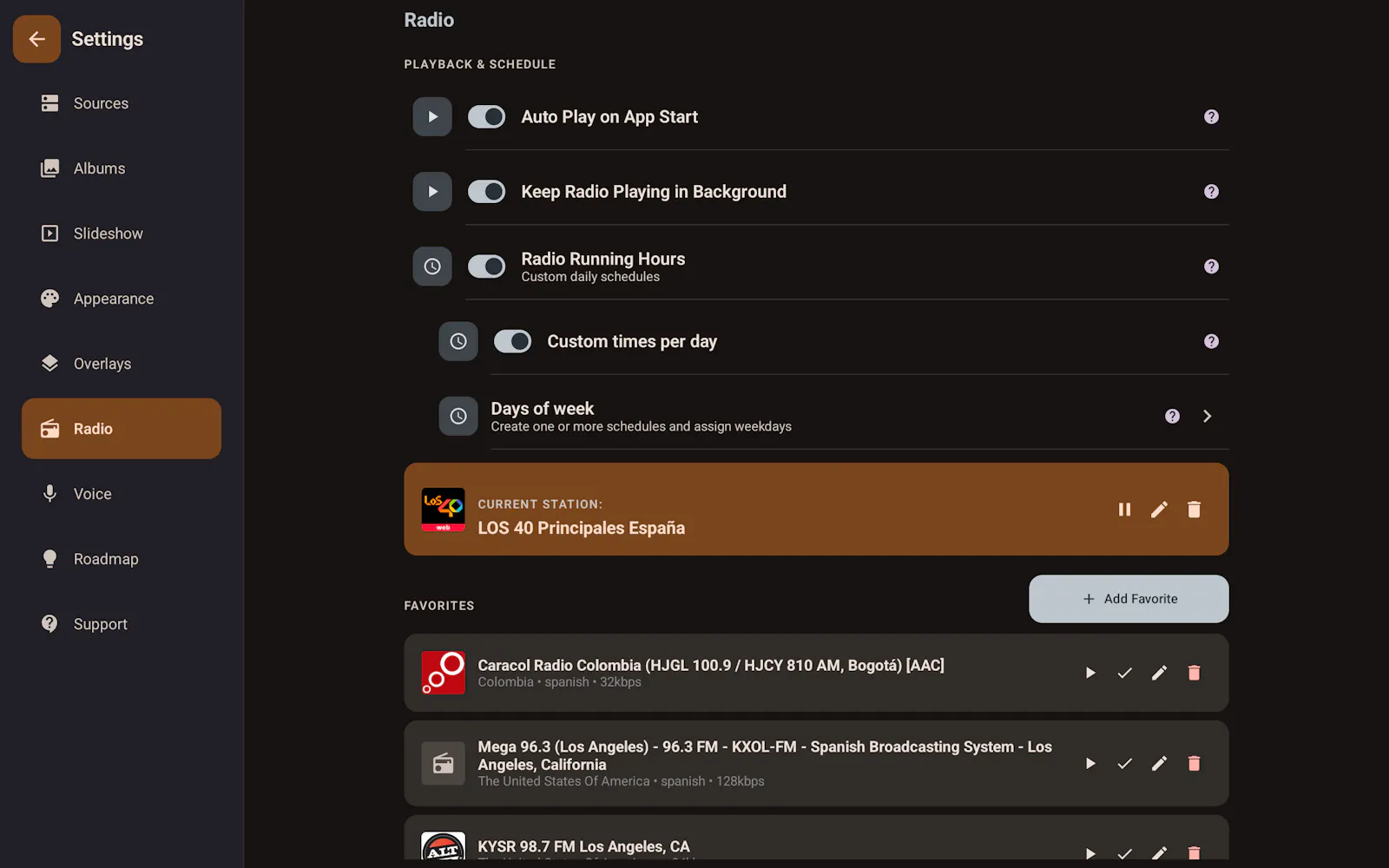 Fravora: Photo Frame & Radio screenshot 2