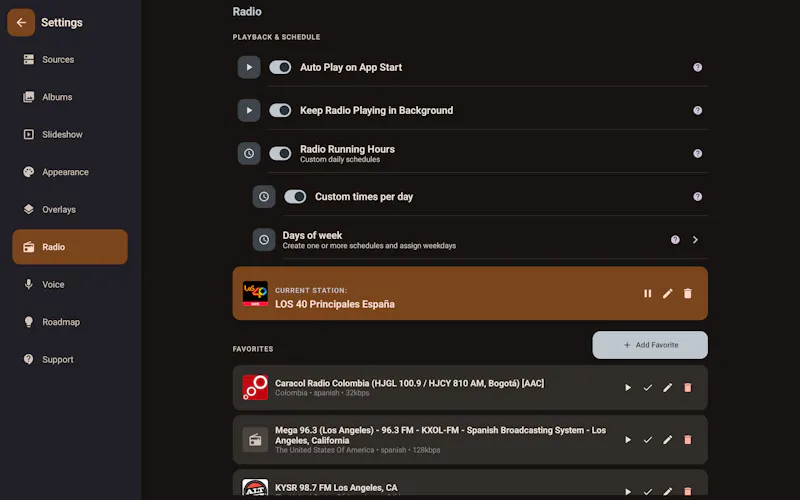Fravora: Photo Frame & Radio screenshot 2