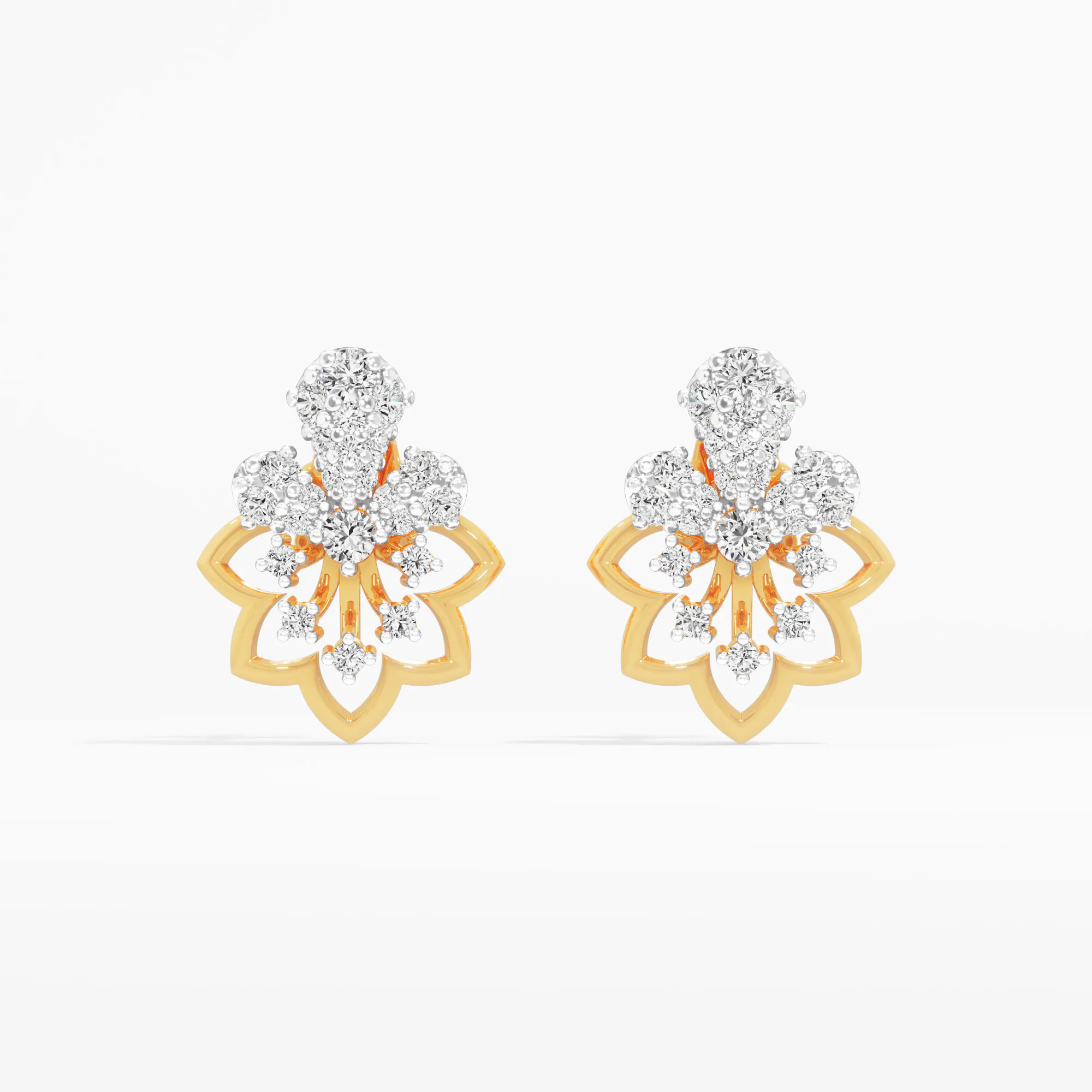 Lotus Cluster Stud Earrings gallery image