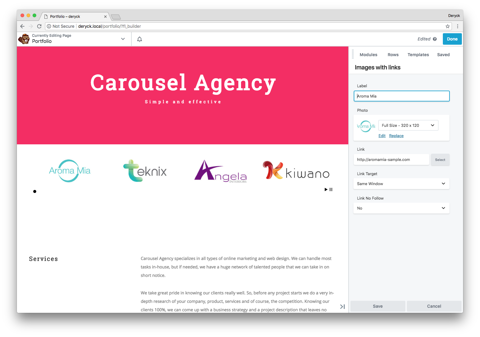 Image Carousel Addon for Beaver Builder gallery image