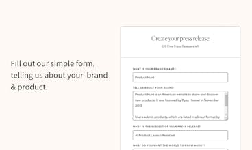 AI Press Release Generator by Press Hook gallery image