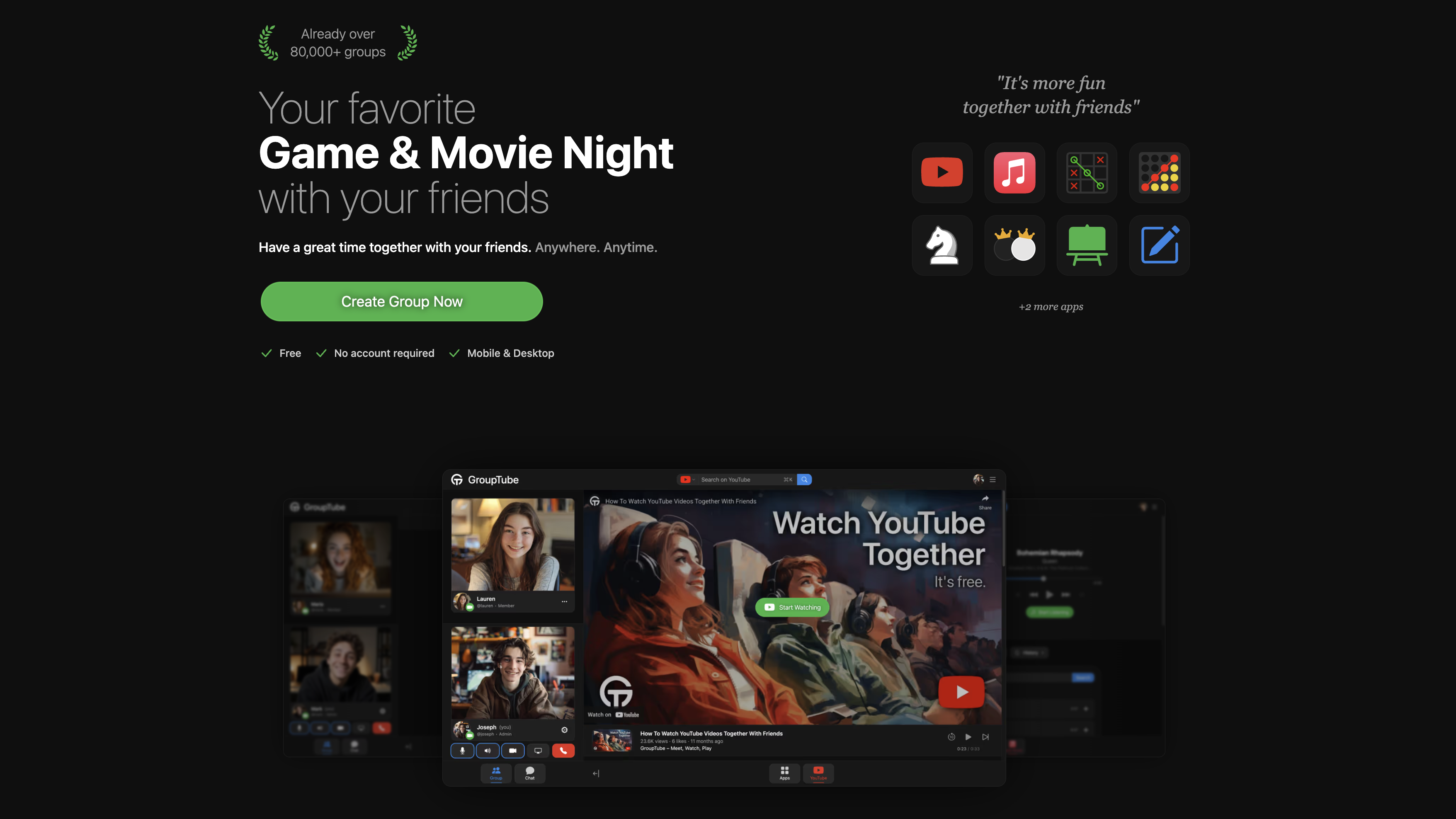 GroupTube — Meet, Watch, Play gallery image