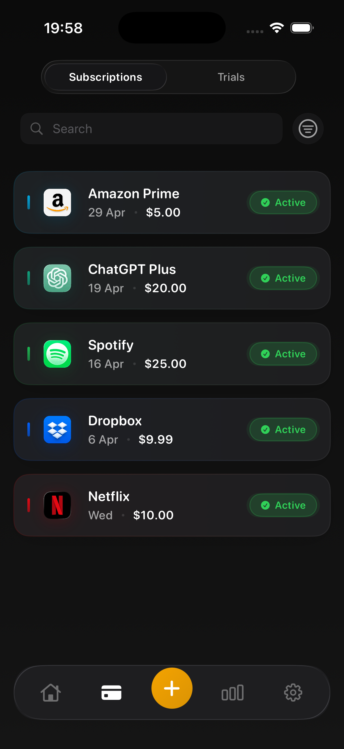Subscription Tracker, Manager - Trackery gallery image