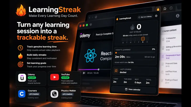 LearningStreak screenshot 1 (video preview)