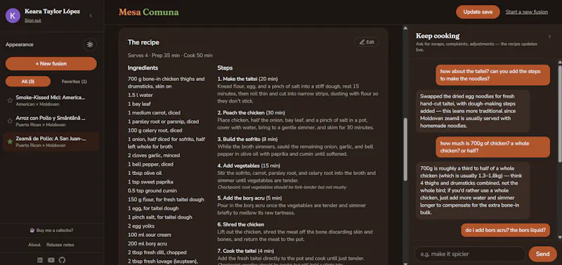 Mesa Comuna — a shared table screenshot 1