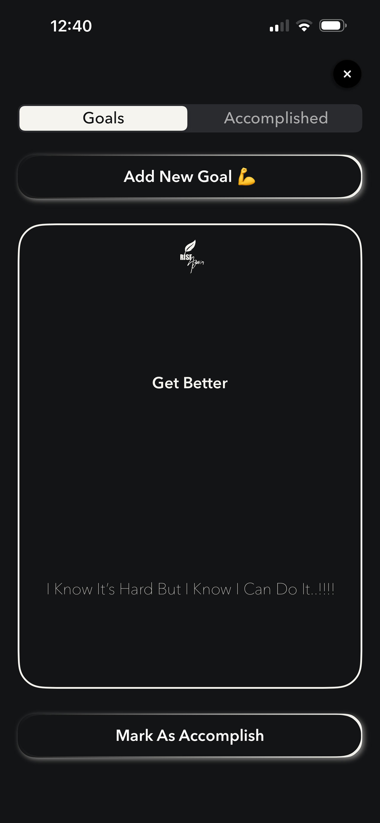 Rise Again - Screenshot 4 showing product features and functionality