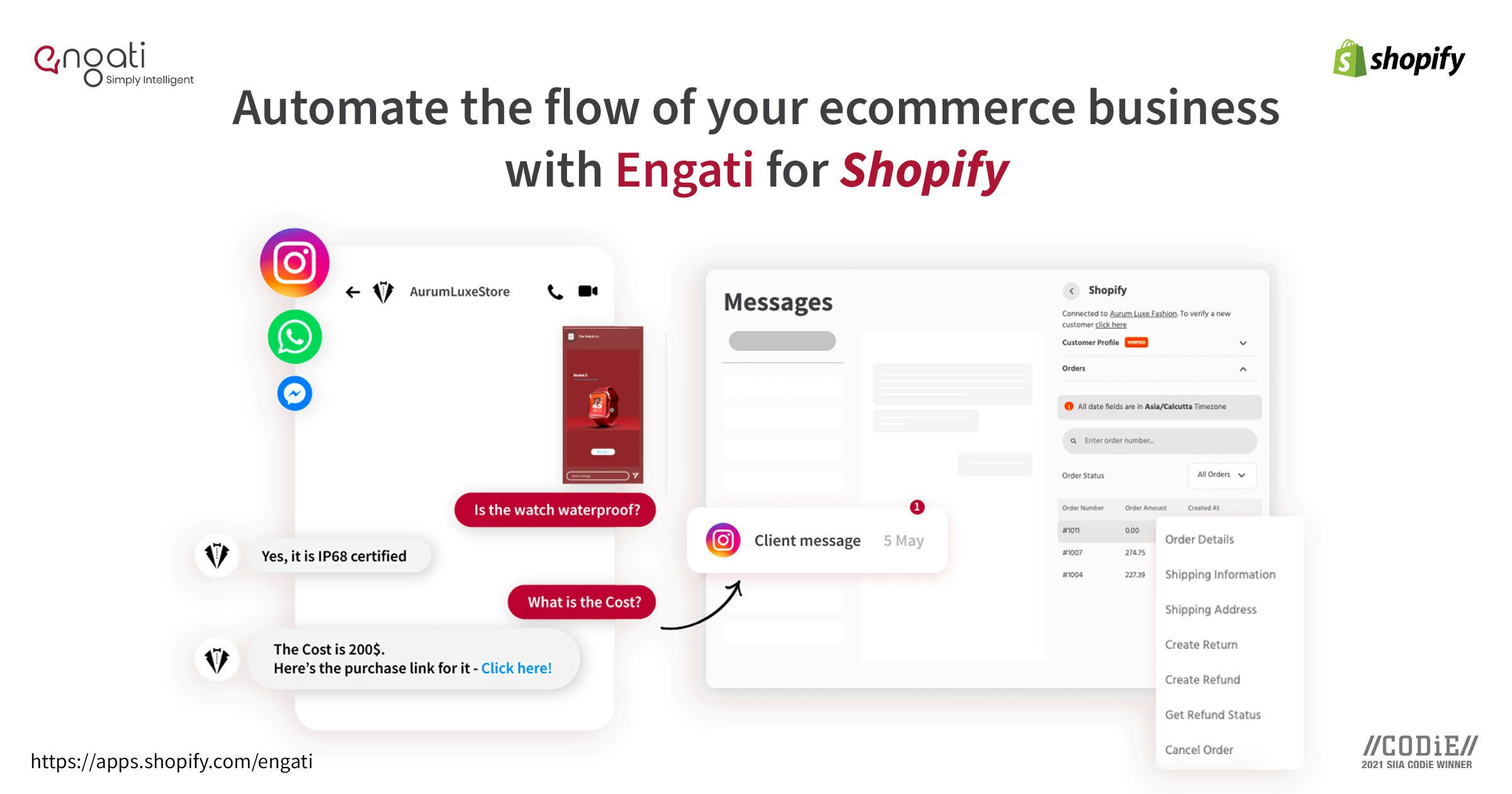 Shopify için Engati - Omnichannel CX ile Shopify işinizi büyüt medya 3