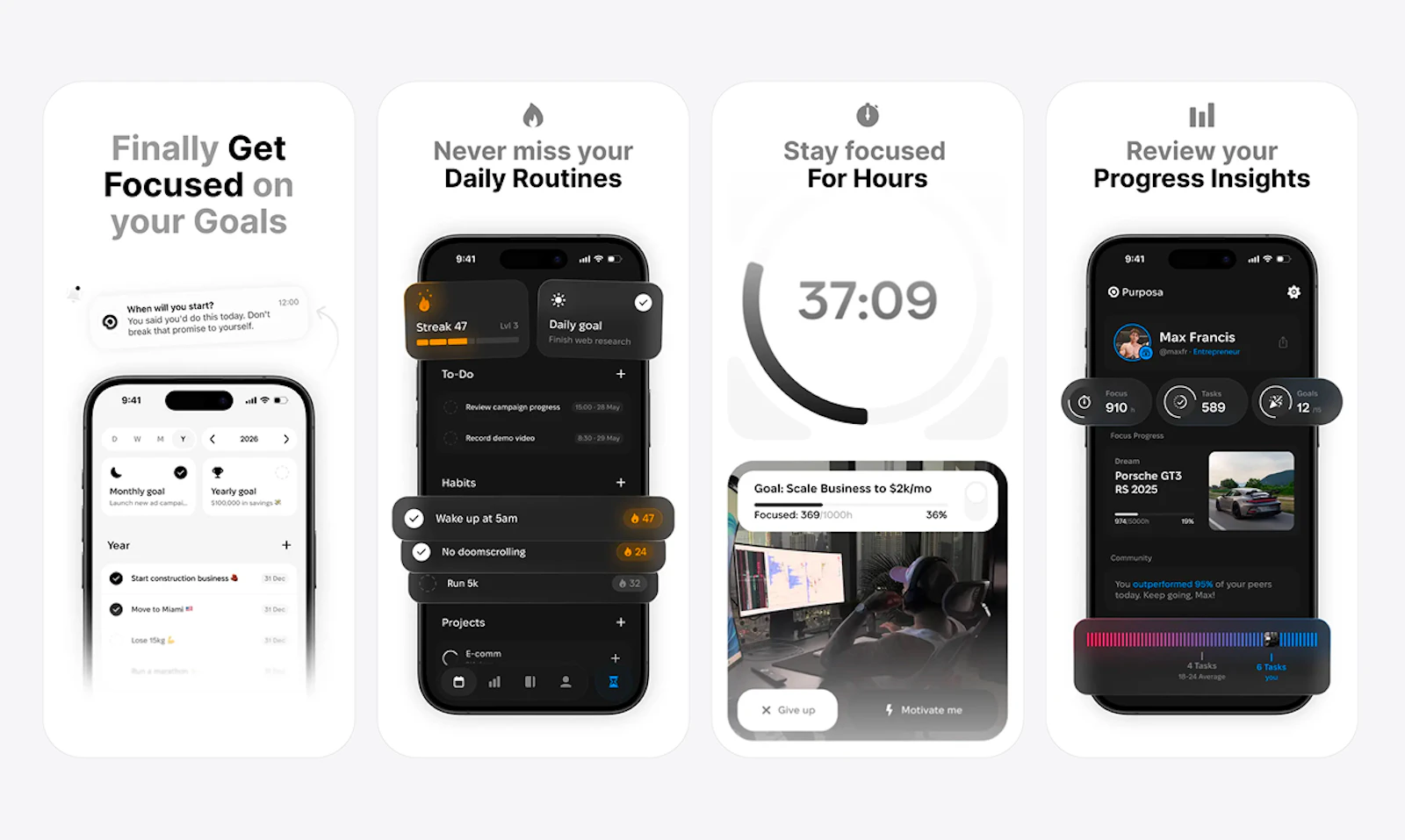 Purposa — Stay Focused, Get More Done screenshot 1