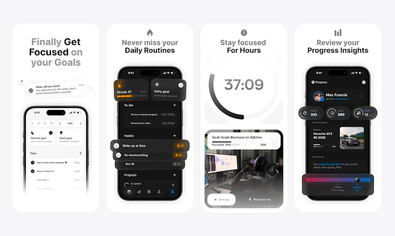 Purposa — Stay Focused, Get More Done screenshot 1