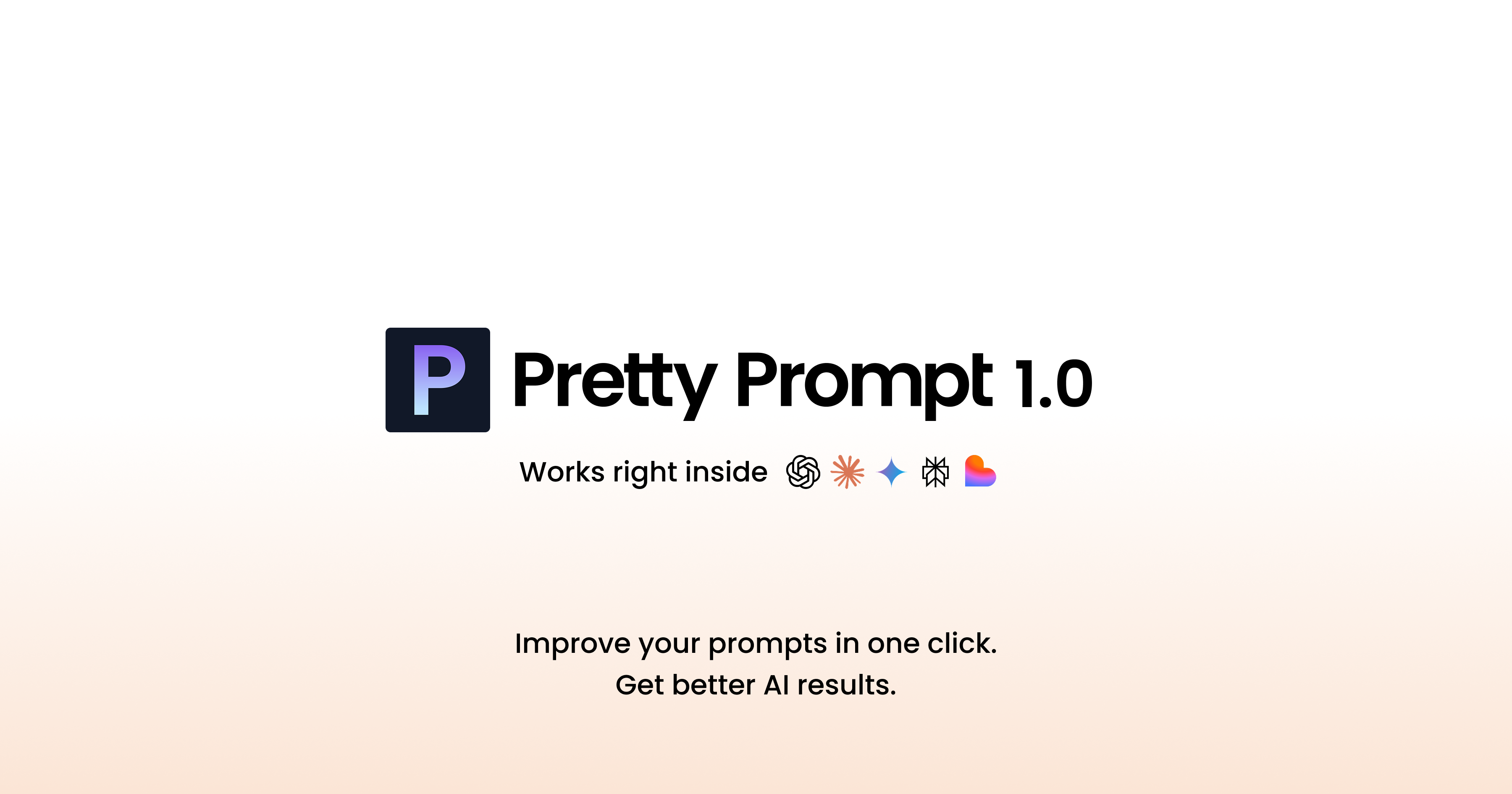 Pretty Prompt 1.0 Extension and Web App gallery image