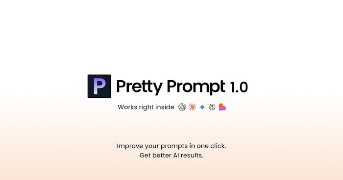 Pretty Prompt 1.0 Extension and Web App产品图
