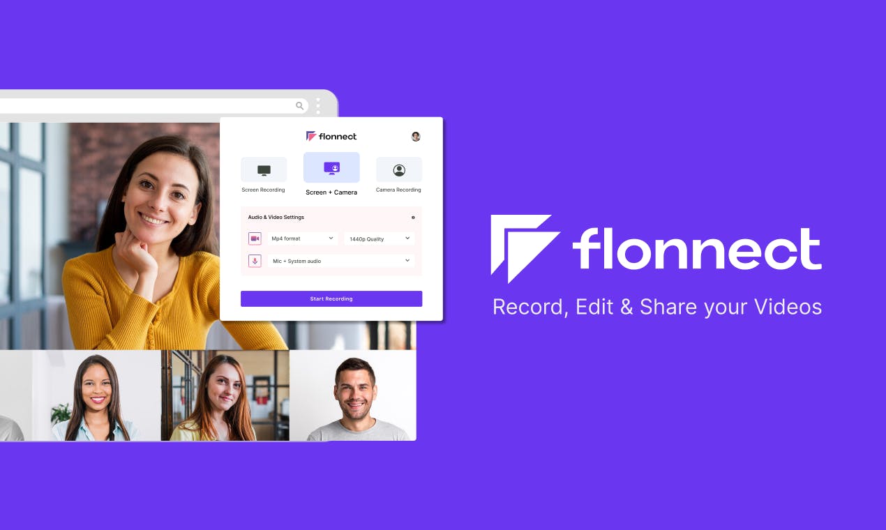 Screen & Webcam recorder - Flonnect media 1