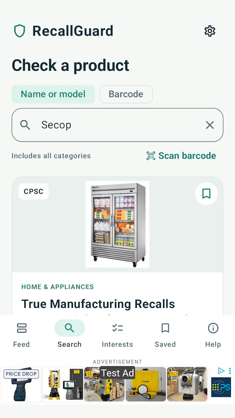RecallGuard: Product Recalls + Scanning screenshot 2