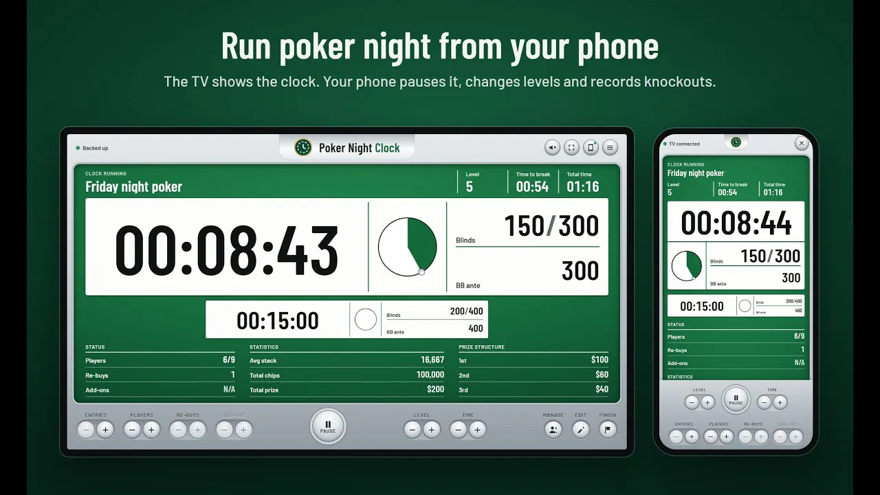 Poker Night Clock gallery image