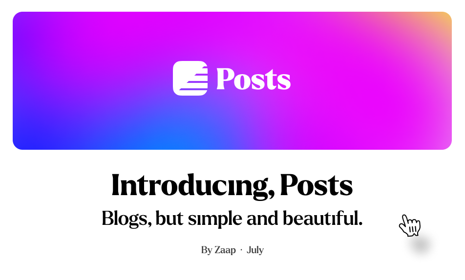 startuptile Zaap Posts-Blogs but simple and beautiful