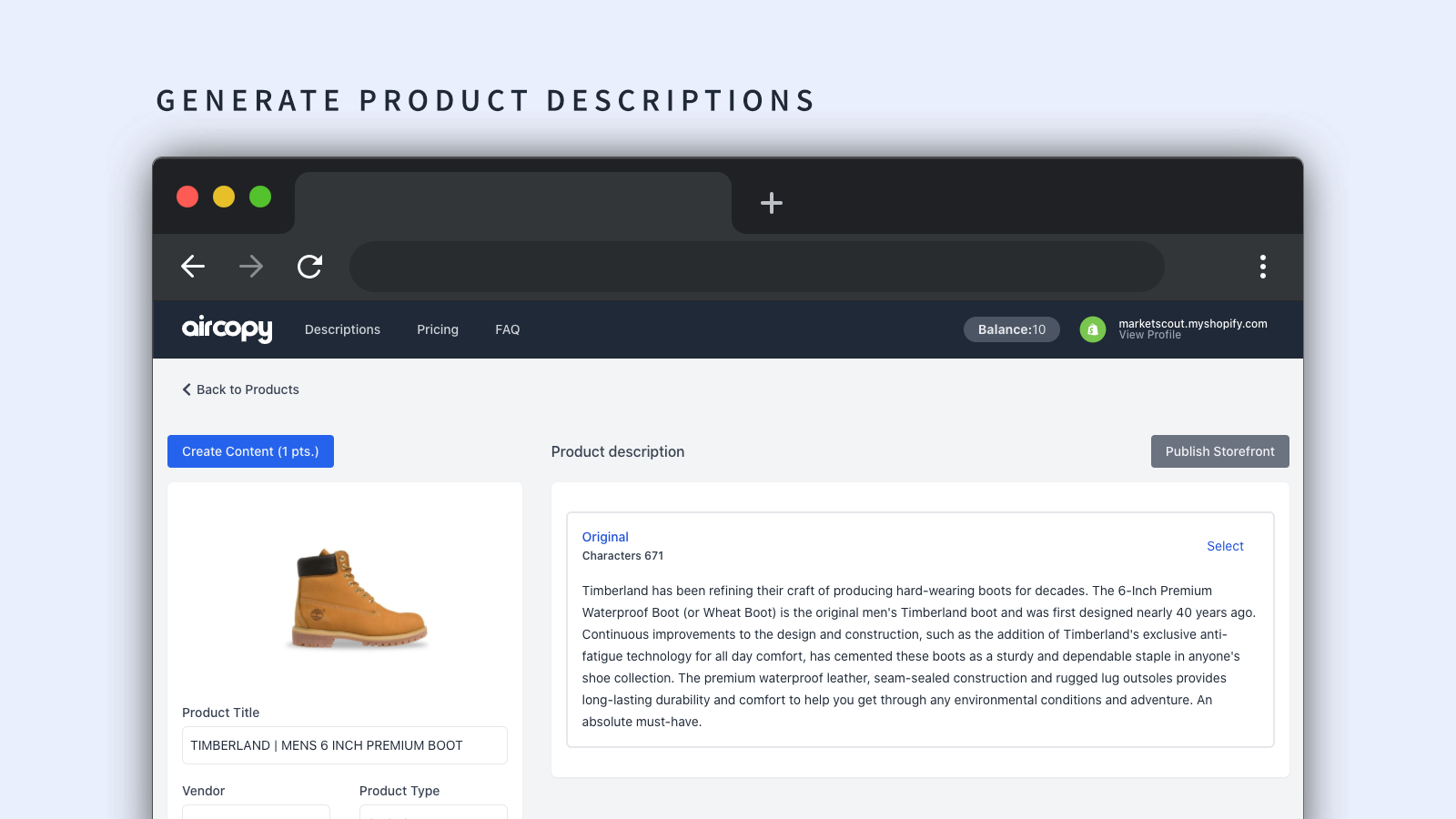Aircopy - AI Product Descriptions gallery image