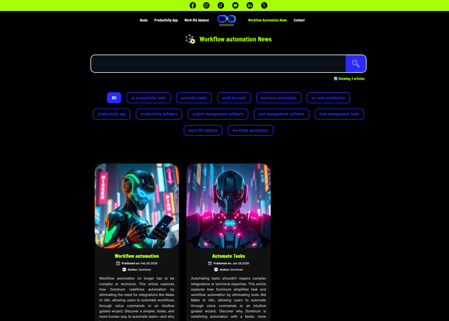 Dominum - Main product screenshot demonstrating key features and user interface