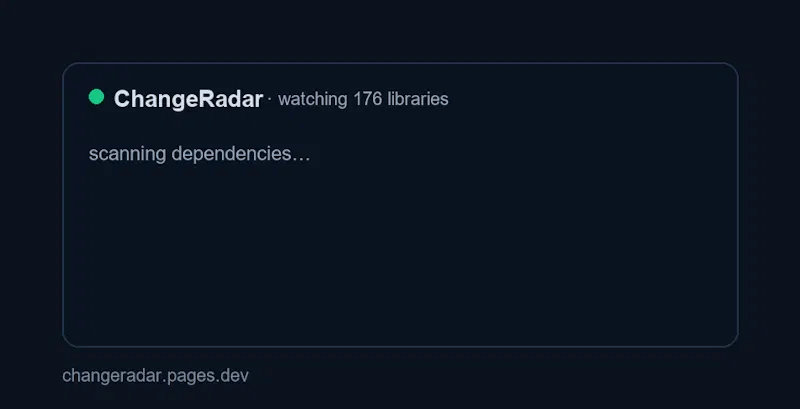 ChangeRadar screenshot 2