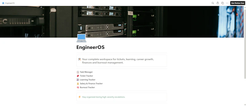 EngineerOS screenshot 1
