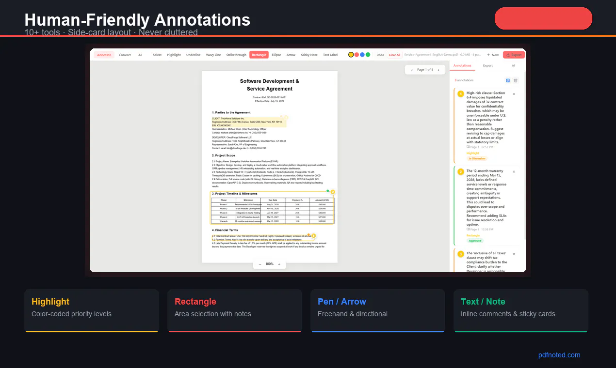 PDFnoted - AI Review, Note & Export gallery image