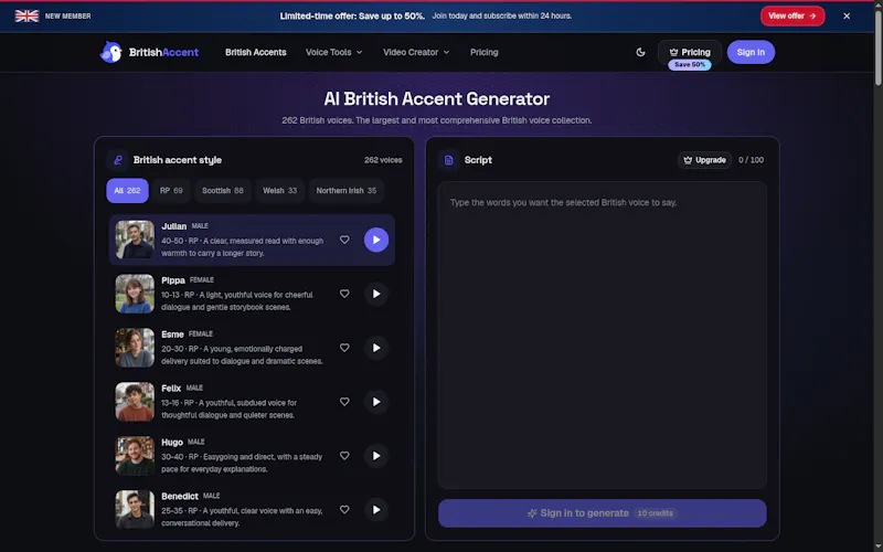 British Accent Generator screenshot 3