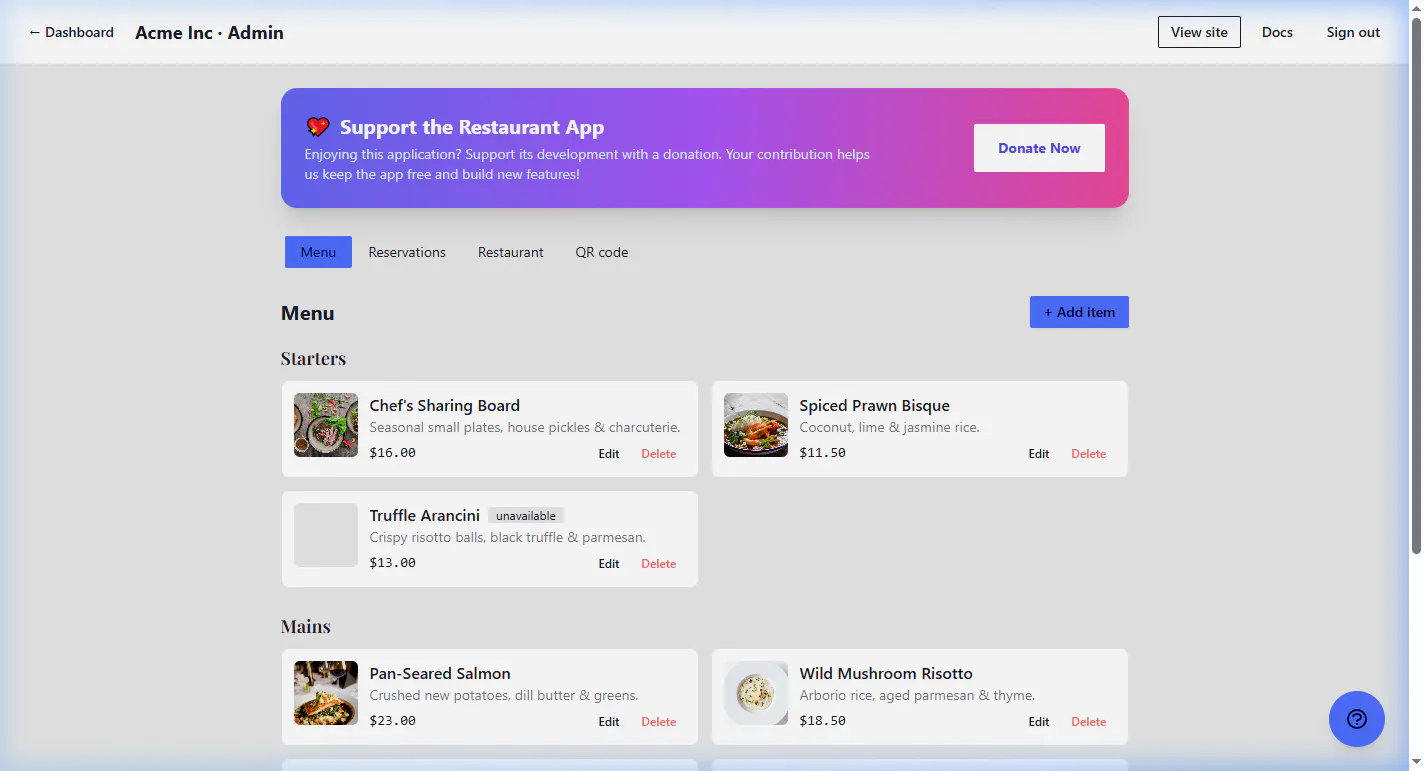 Restaurant App gallery image