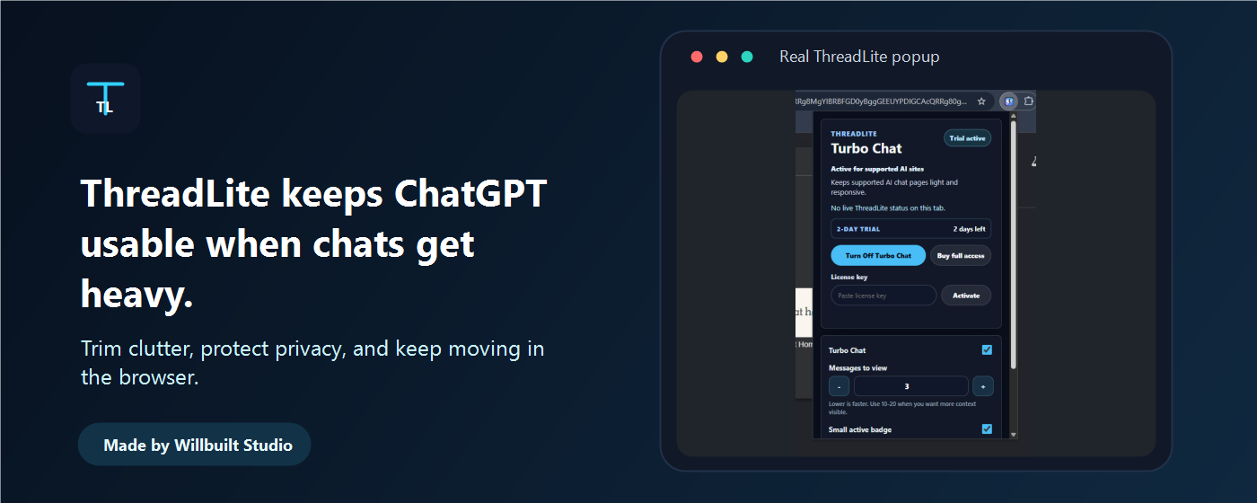 ThreadLite Turbo Chat gallery image