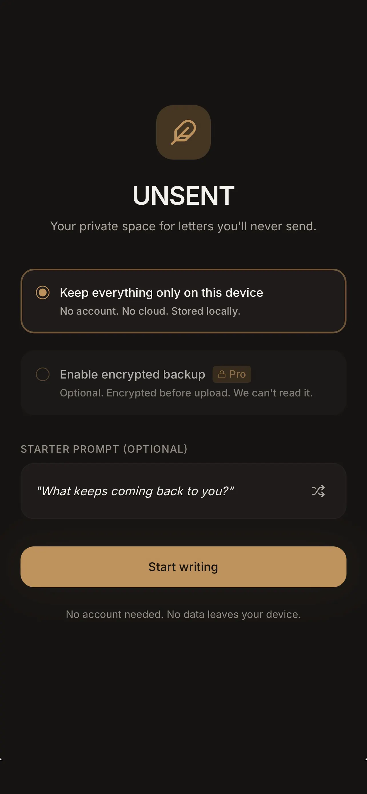 UNSENT - Letters Never Sent product banner