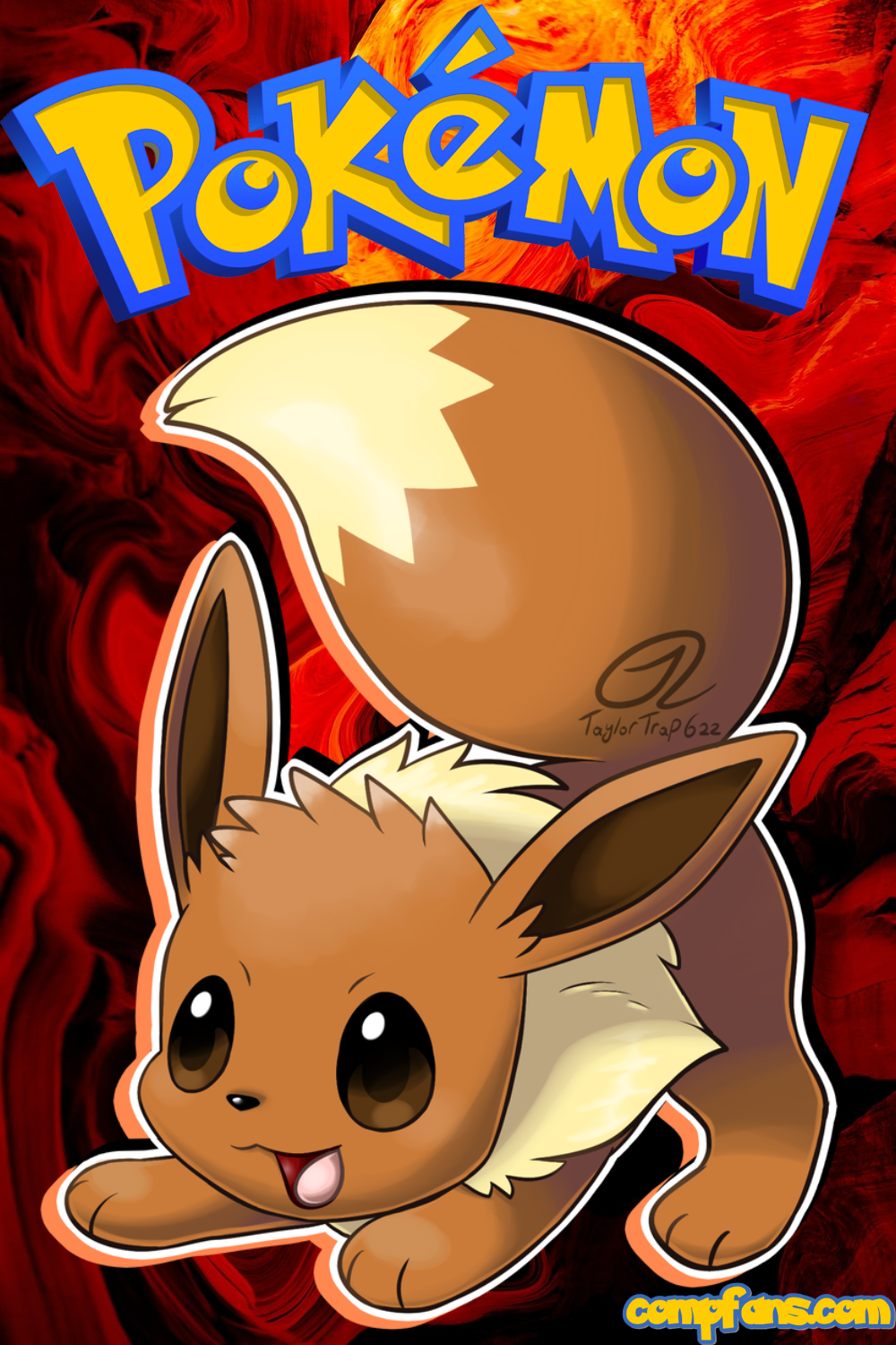 ปกพัดลมพีซี Pokemon Eevee Gaming - Pokemon Eevee PC Gaming Fan Grills โดย compfans media 3