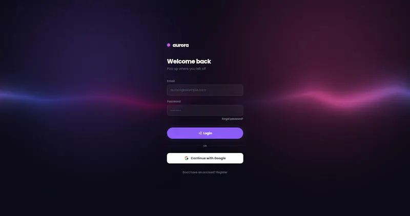Aurora screenshot 2