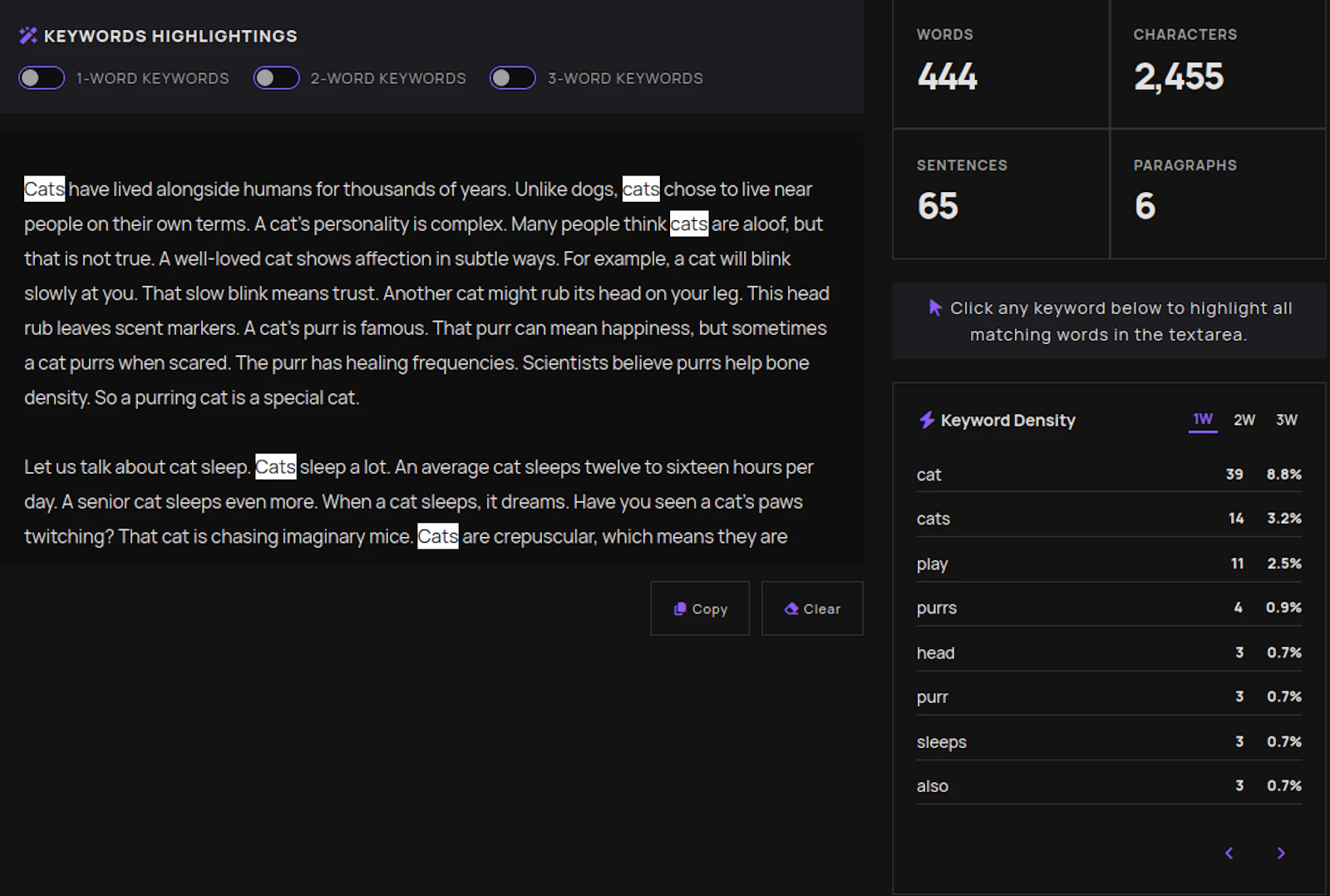 CleanWordCount screenshot 2