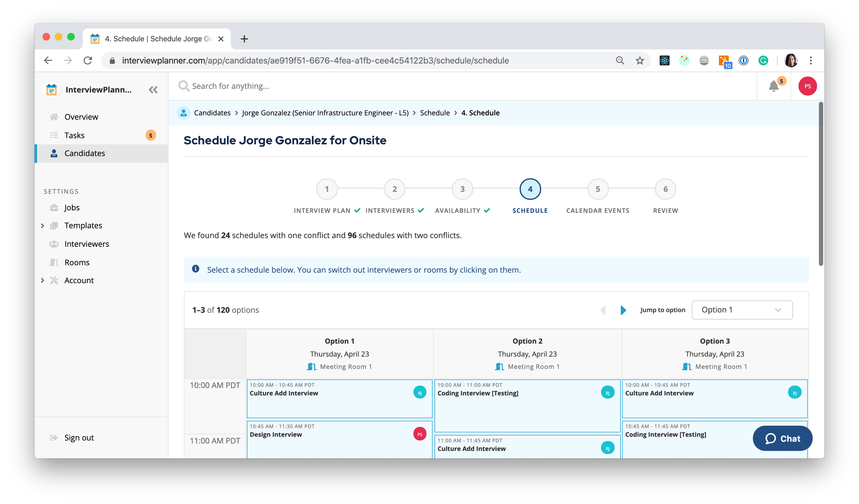 InterviewPlanner An automated, yet flexible, interview scheduling