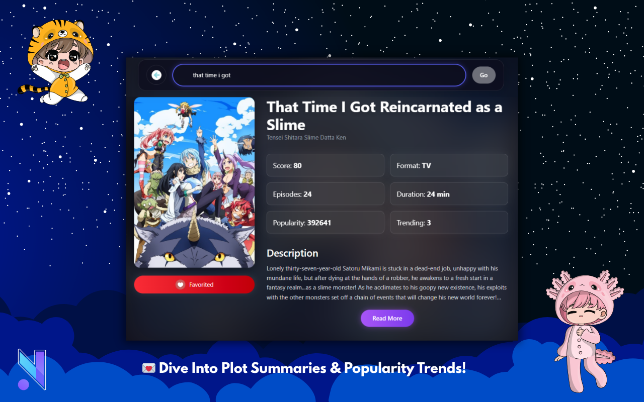 Nimex - Your Anime Companion - Screenshot 4 showing product features and functionality
