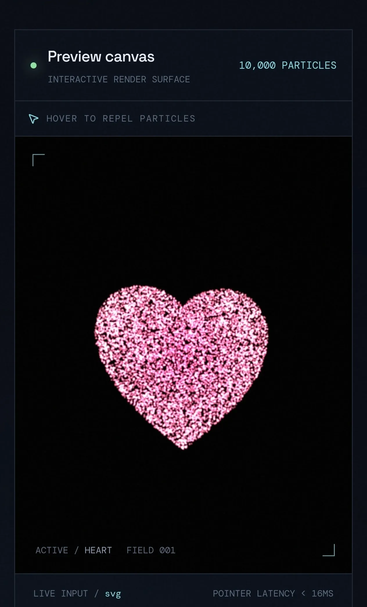 React Three.js 3D Particle Engine gallery image