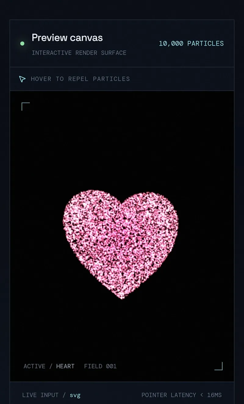 React Three.js 3D Particle Engine screenshot 3