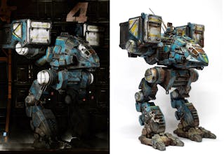 Mechwarrior Catapult Toy - 3D Printed and Painted gallery image