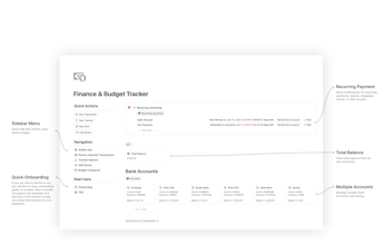 Notion Automated Finance tracker OS gallery image